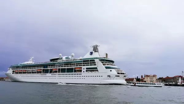 Cruise ship at the port of Venice