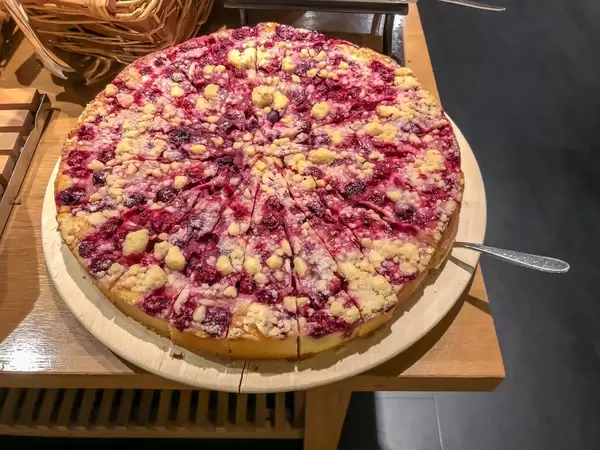 Crumble Cake with Cherries at Pentahotel Berlin-Köpenick