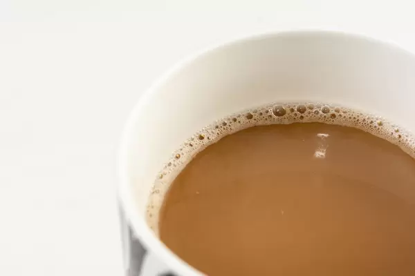 Cup of Coffee in closeup with copy space