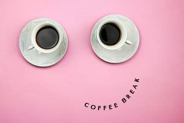 Cute smiling coffee face