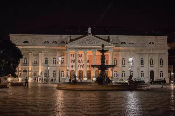 D. Maria II Theater and Rossio Square