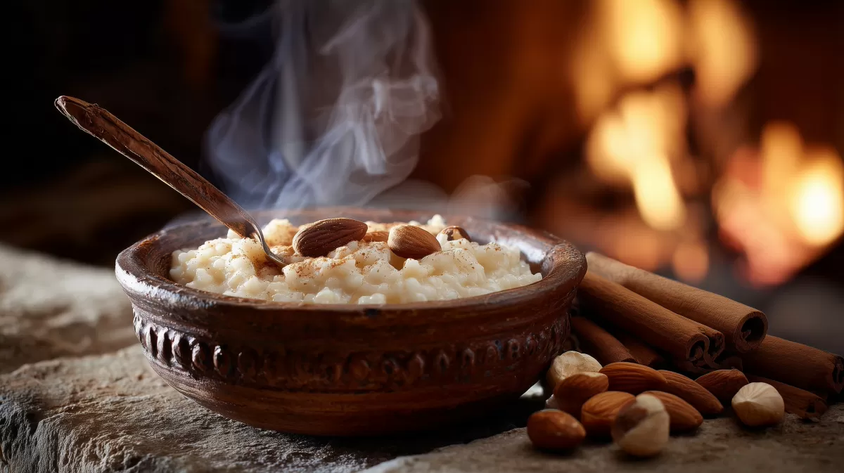 Dampfende Haferflocken mit gerösteten Mandeln
