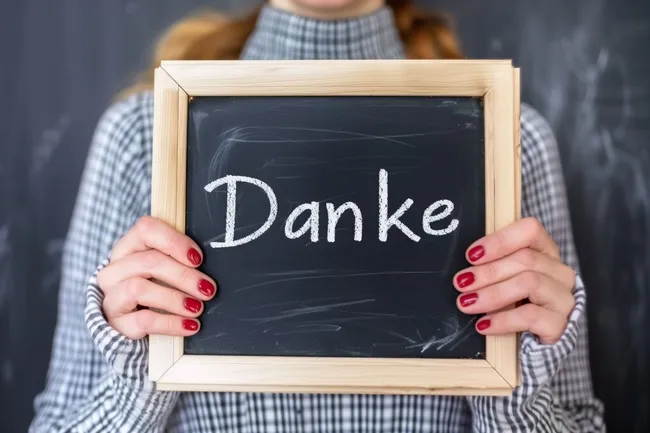 Danke - Handgeschriebener Dank auf Tafel
