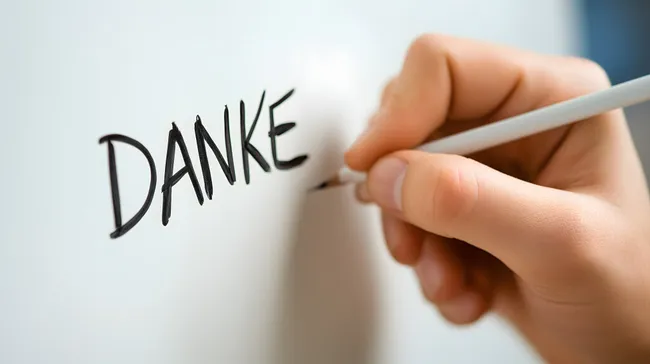 Dankeskarte beschriftet mit Handlettering