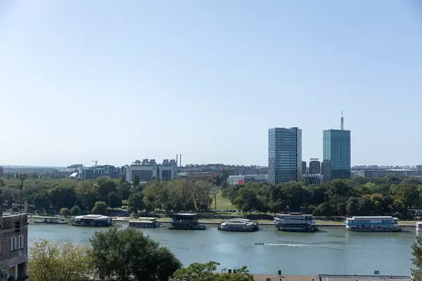 Danube river at the Kalemegdan fort in the Belgrade