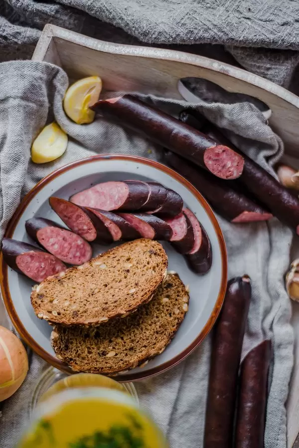 Dark Bread With Sausages