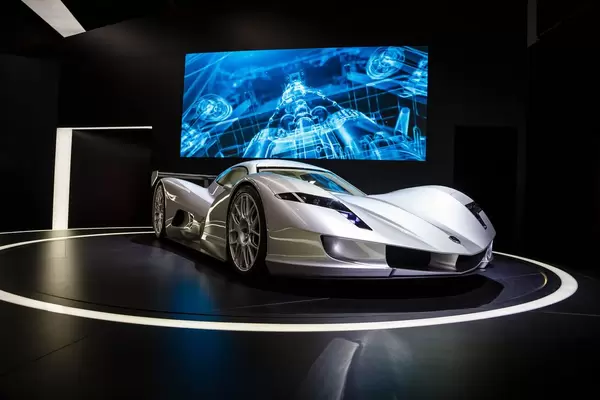 Das Owl Konzept Modell Aspark des E-Sportwagens bei der IAA 2017 in Frankfurt am Main