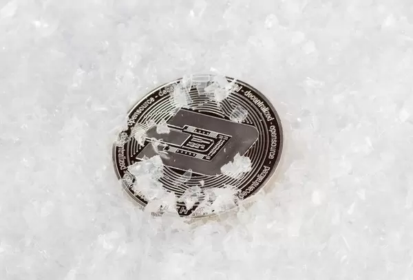 Dash coin ice concept