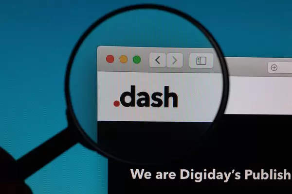 Dash logo under magnifying glass