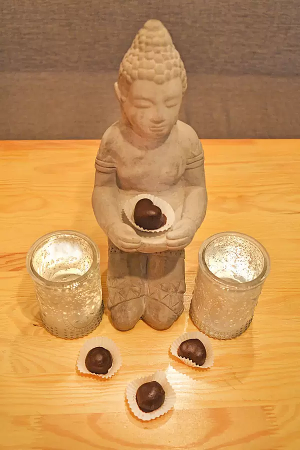 Datteln und Nüsse in Schokolade von Buddha