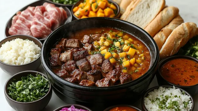 Deftig-würziger Rindergulasch mit Gemüsebeilage