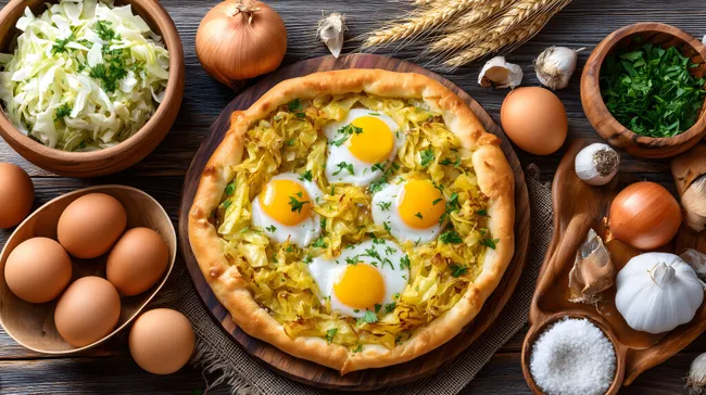 Deftige Quiche mit Ei und Gemüse