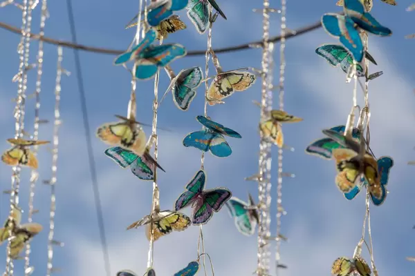 Dekoration in Einkaufsstraßen in Moskau