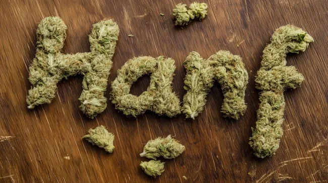 Dekorativer Hanfstrauch aus Cannabisblüten kostenlos herunterladen