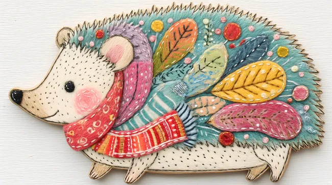 Dekoratives Igel-Motiv in kreativer Illustration