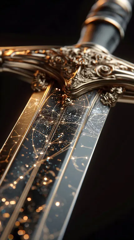 Dekoratives Ritterschwert mit Sternenkonstellation