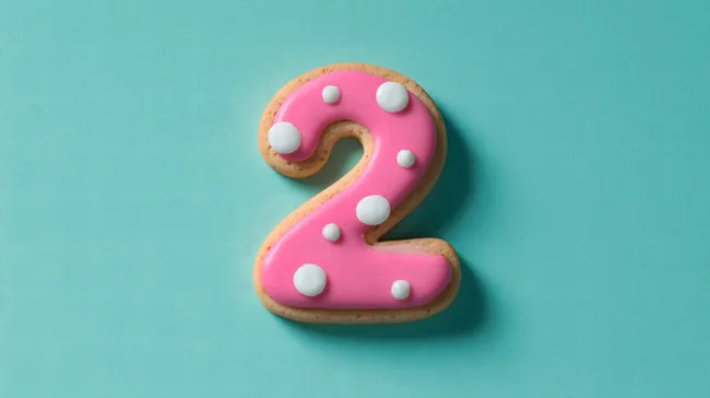 Dekoratives Zahlen-Keksfoto mit Zuckerguss