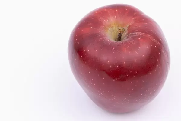Delicious and Healthy Red Apple with copy space