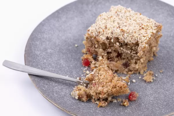 Delicious Apple Pie cake slice with Papaya