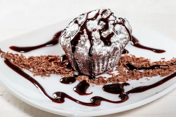 Delicious homemade cake with chocolate icing