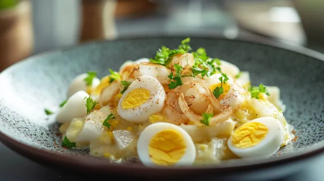 Delikater Kartoffel-Eier-Salat mit Kräutern