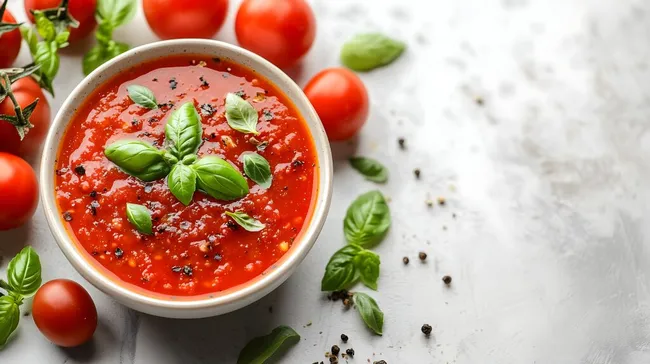 Delikater Tomatensalat in rustikaler Schüssel