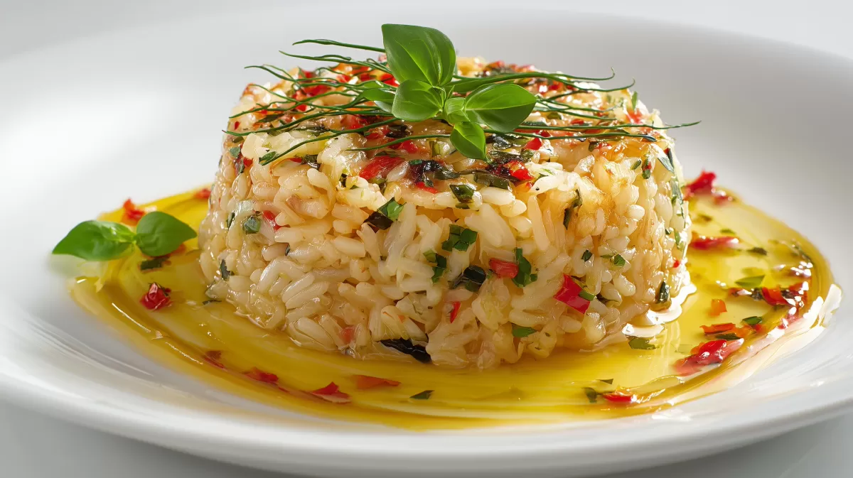 Delikates Arroz de Bacalhau Stockfisch mit Olivenöl
