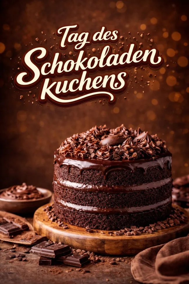 Schokoladenkuchen zum Nationaltag am 27. Januar