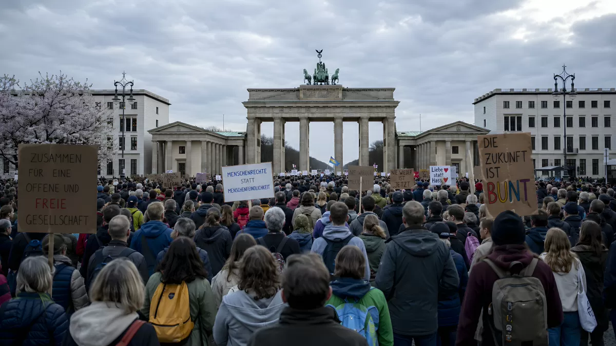 Demonstration gegen Gewalt am Frauen in Berlin