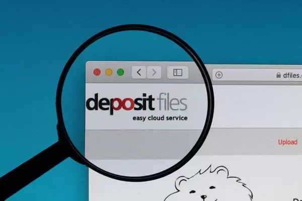 Deposit files logo under magnifying glass