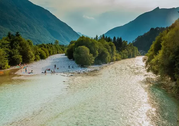 Der Fluss Isonzo / Soča / Sontig