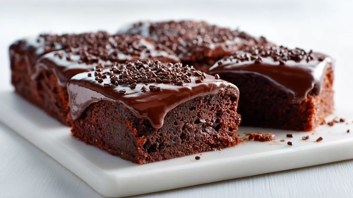 Der weltbeste Schokoladen Blechkuchen mit Glasur