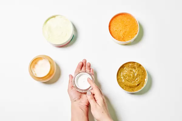 Dermatologist testing organic herbs based cosmetic product in the laboratory