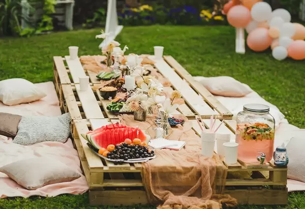 Dessert Lily Table For A Party With Fruits And Fresh Food (Flip 2019)