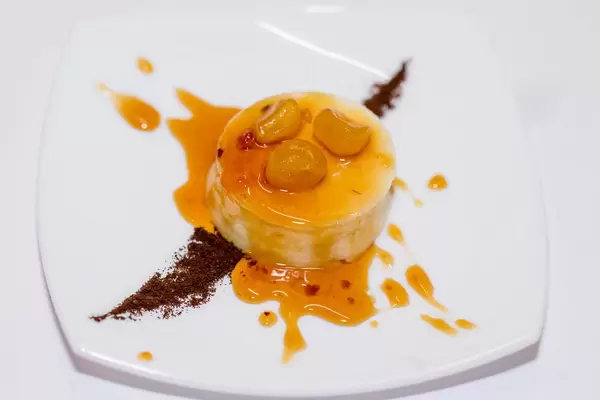 Dessert Panna cotta with fruit