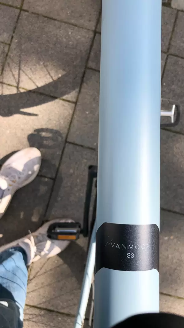 Detail of the Vanmoof S3 next-generation e-bike with award-winning design