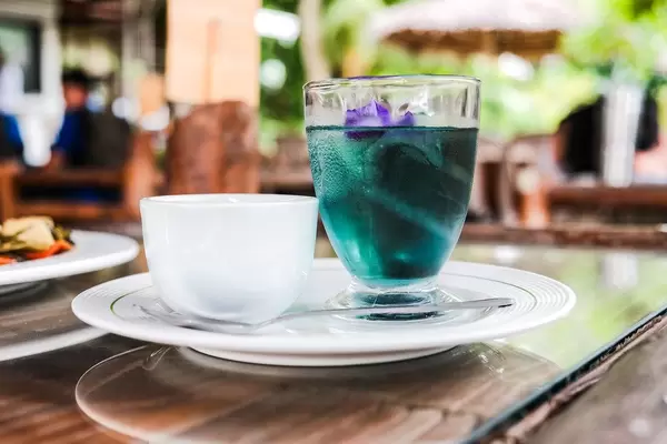 Detail shot of a iced mint tea with sugar syrup (Flip 2019)