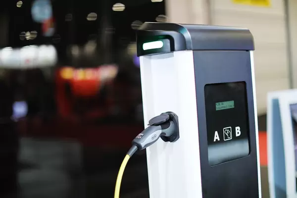 Detail von einer Ladestation für Elektroautos