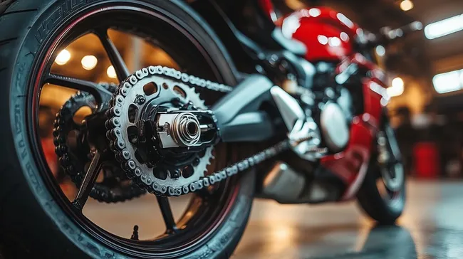 Detailaufnahme eines hochleistungsstarken Motorrads