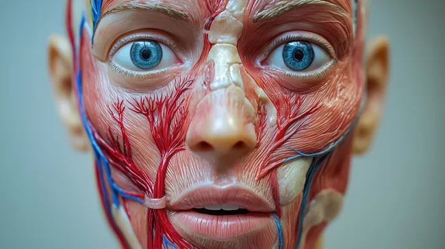 Detailgetreues anatomisches Gesichtsmodell