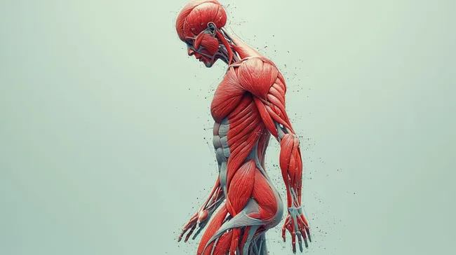 Detaillierte Anatomie-Illustration einer menschlichen Figur