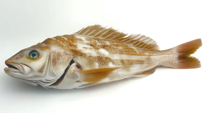 Detaillierter Blick auf einen farbenfrohen Meeresfisch