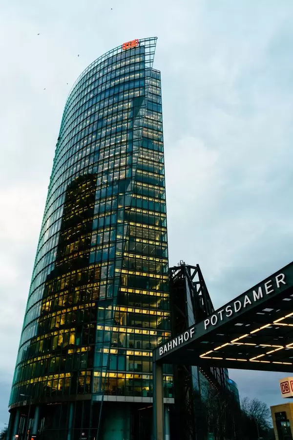 Deutsche Bahn headquarters building at Potsdamer Plaz in Berlin