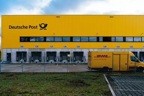 Deutsche Post logistic center in Berlin Charlottenburg up close