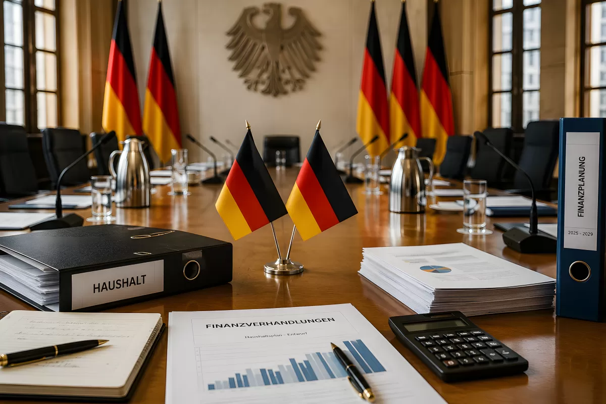 Deutscher Haushalt – Finanzverhandlungen im Sitzungssaal