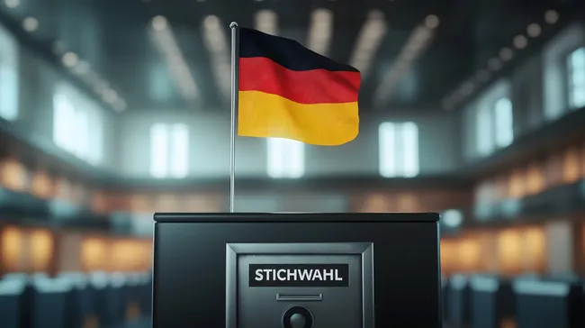 Deutscher Nationalfahne bei Bundestagswahl