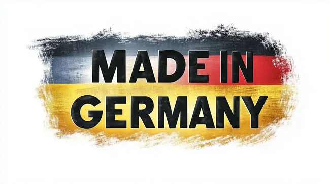 Deutschlandfahne mit Slogan 'Made in Germany'