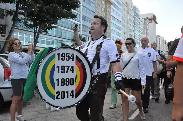 DFB-Fan-Umzug von der Copacabana zum Maracana-Stadion am 13.07.2014