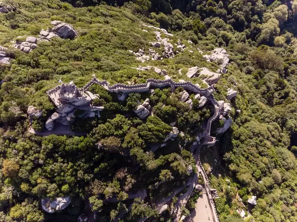 Die Burg Castelo Dos Mouros aus der Vogelperspektive