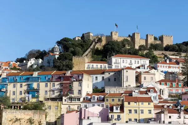 Die Festung Castelo de São Jorge in Lissabon, Portugal